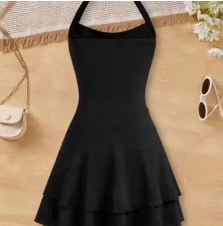 Vestido elegante para niñas con cintura ceñida
