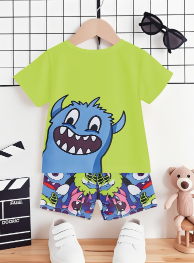 Conjunto de verano de manga corta para niño