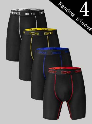 4 piezas de ropa interior moldeadora ajustada y cómoda para hombre